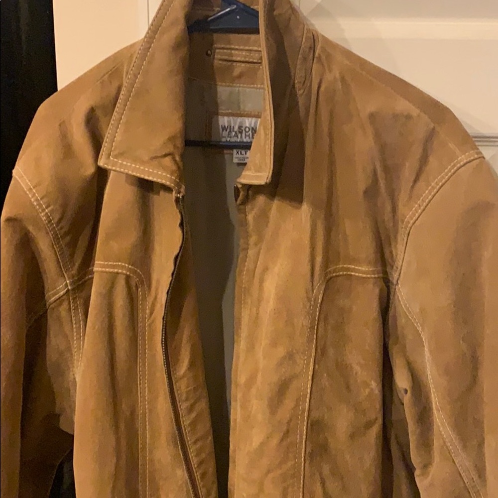 Wilson's Leather Men's XL Tan 100% Suede jacket